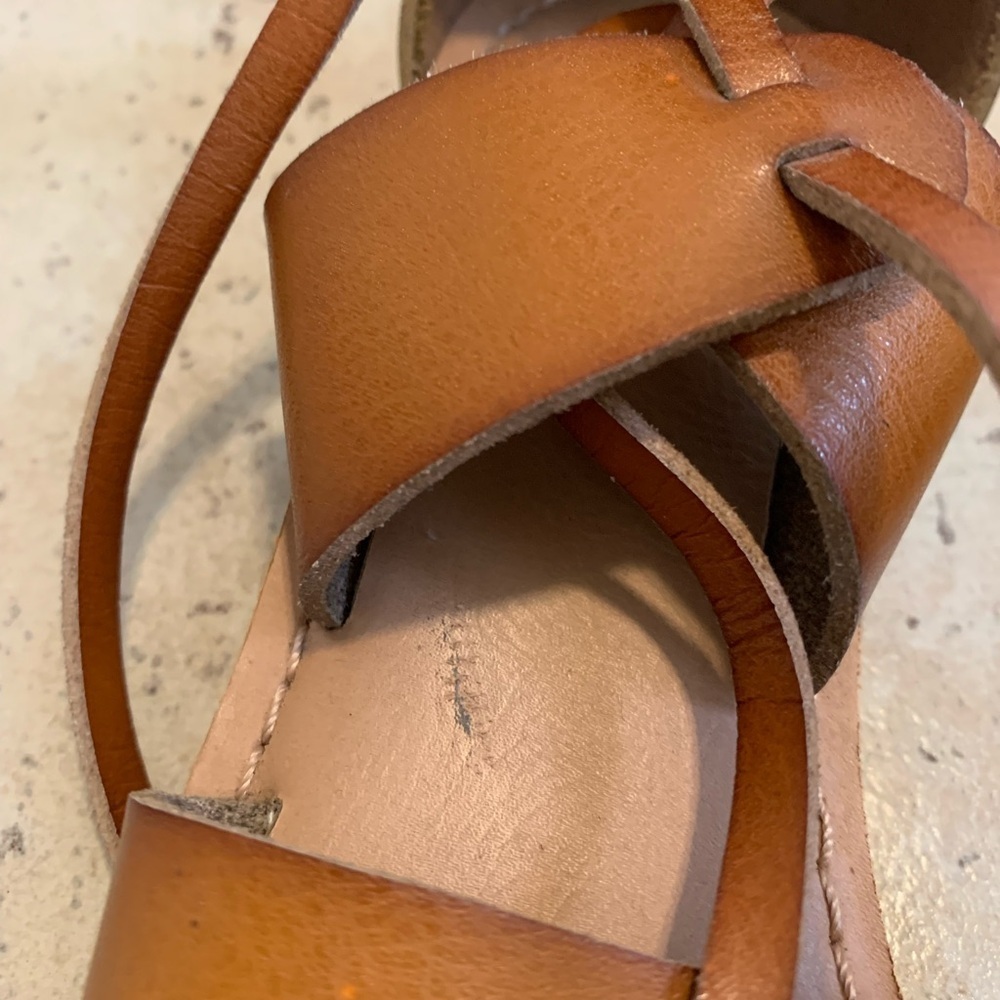 Old Navy Brown Lace-Up Gladiator Sandals Size 7 - Picture 7 of 10